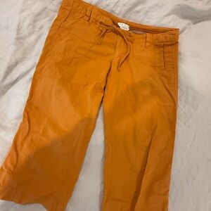 Vince Women's Drawstring Lowrise Crop Pants Orange